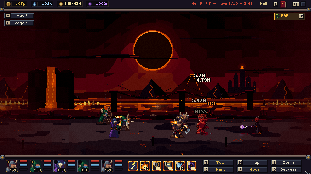 A Hell Rift under the black sun